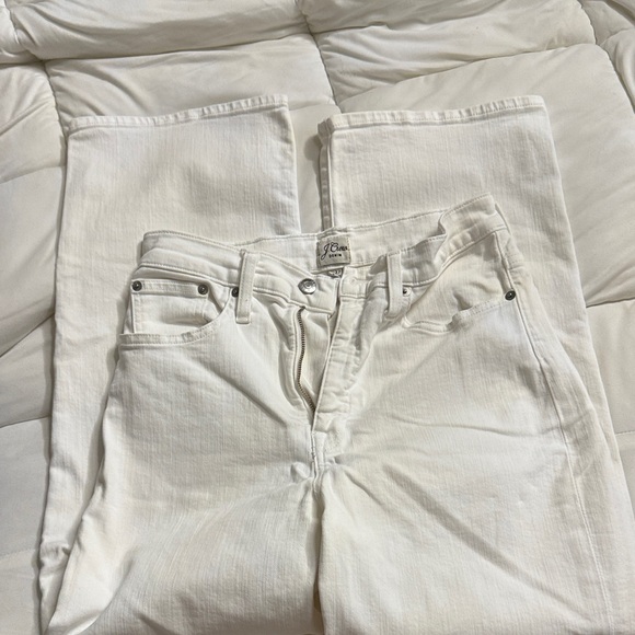 J. Crew Women's slim wide leg white jeans size 27 - Picture 1 of 4